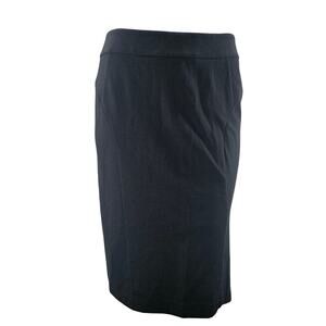 New York & Company Black Pencil Stretch Midi Skirt Women's 2 XS Corpcore 3495